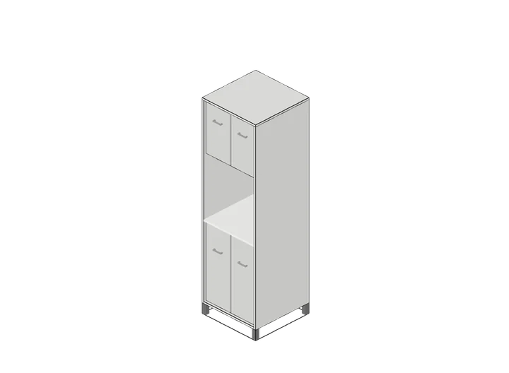 Küchen-Geräte-Hochschrank 60 cm (Backofen-Nische) als 3D-Modell
