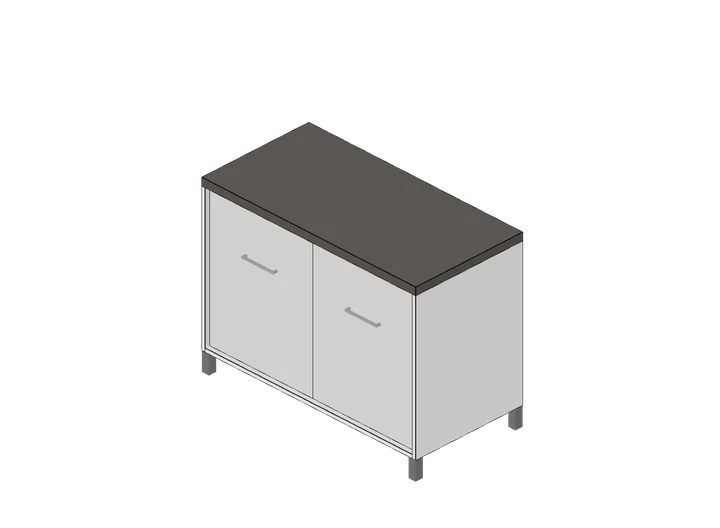 Küchen-Unterschrank 120 cm (2 Türen) als 3D-Modell