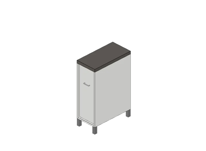 Küchen-Unterschrank 30 cm (1 Tür) als 3D-Modell