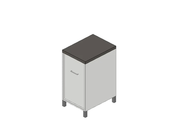 Küchen-Unterschrank 45 cm (1 Tür) als 3D-Modell