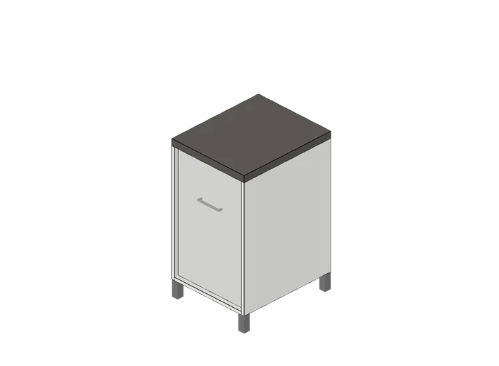 Küchen-Unterschrank 50 cm (1 Tür) als 3D-Modell
