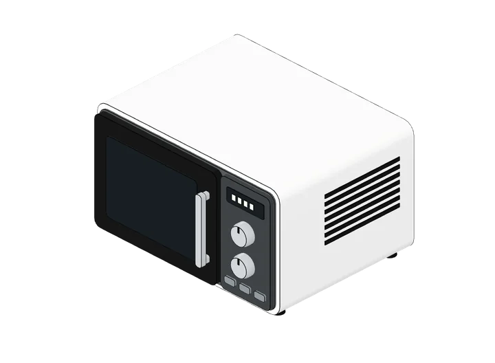 Mikrowelle als 3D-Modell