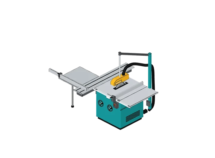 Tischkreissäge als 3D-Modell