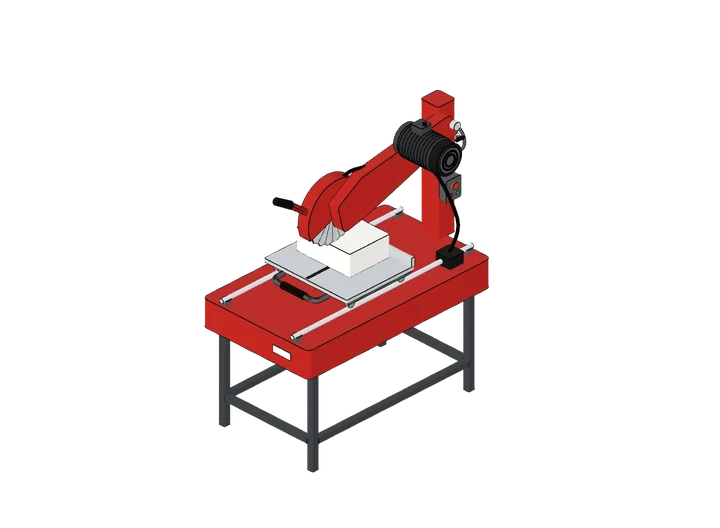 Steintrennmaschine als 3D-Modell