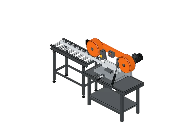 Metallbandsäge als 3D-Modell