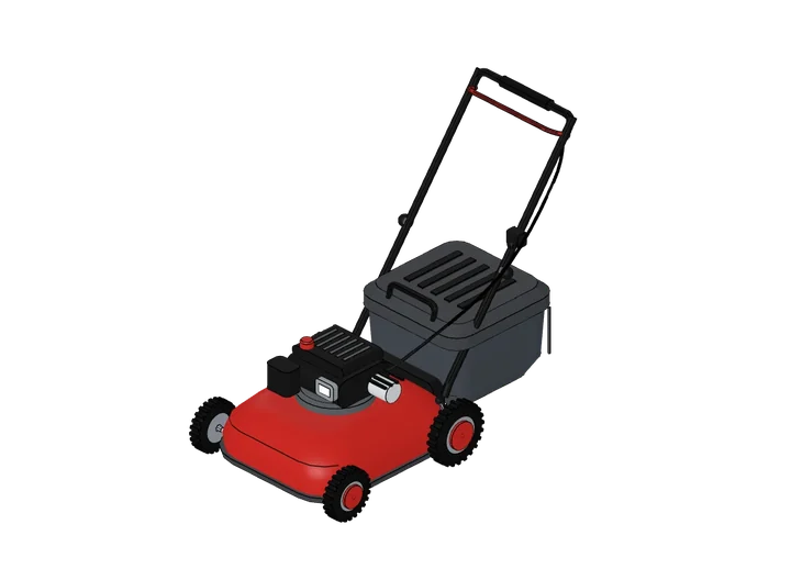 Rasenmäher als 3D-Modell