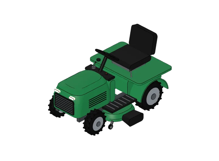 Rasentraktor als 3D-Modell