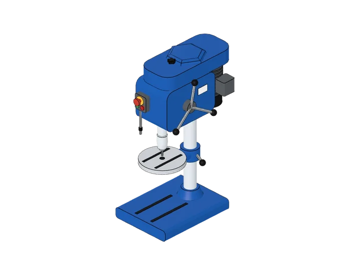 Tischbohrmaschine als 3D-Modell