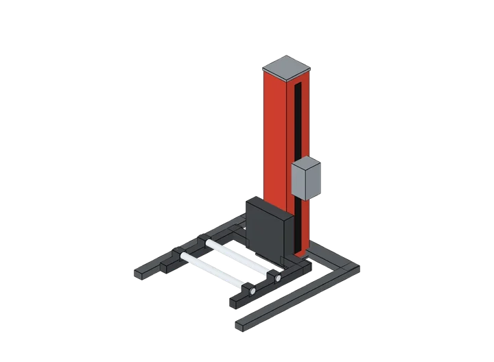 1 Säulen Hebebühne als 3D-Modell