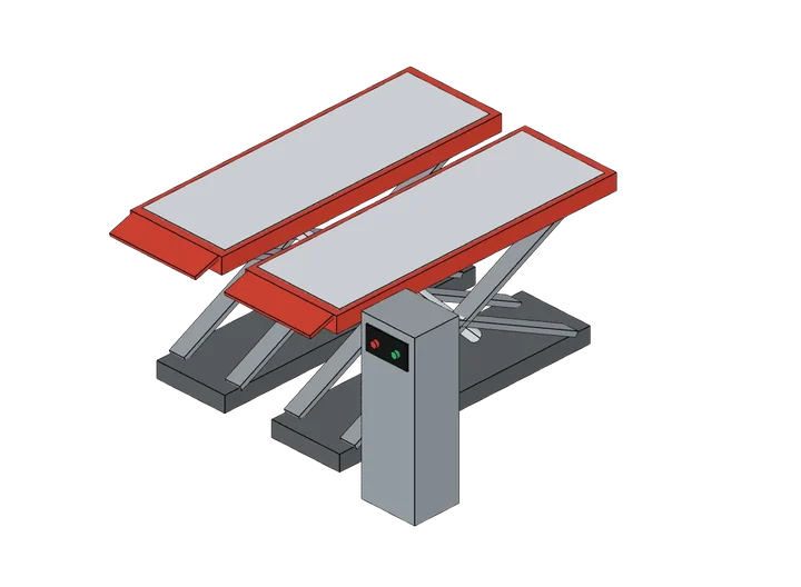 Scheren Hebebühne als 3D-Modell