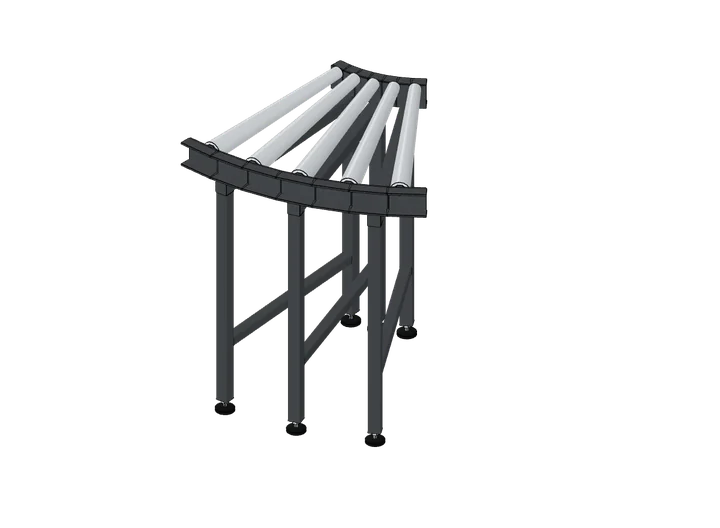 Rollentisch Kurve 45 Grad als 3D-Modell