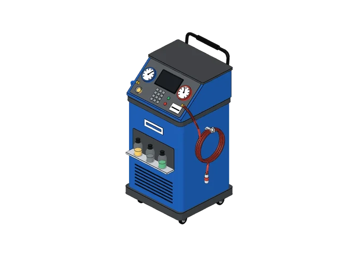 Klimaservicegerät als 3D-Modell