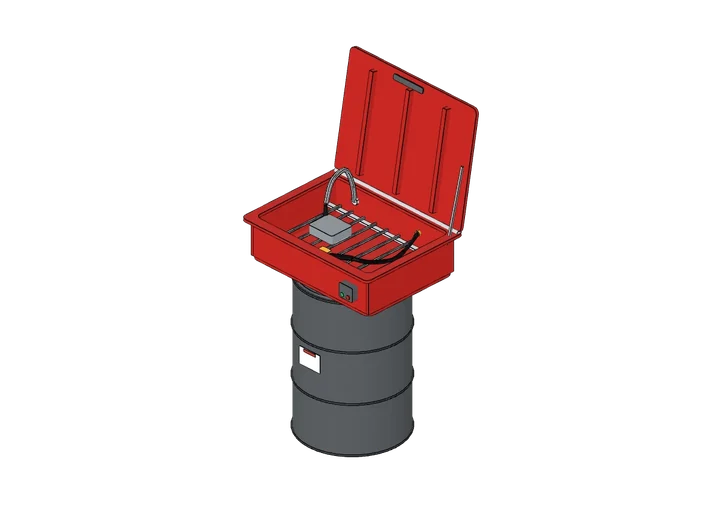 Teilewaschgerät als 3D-Modell