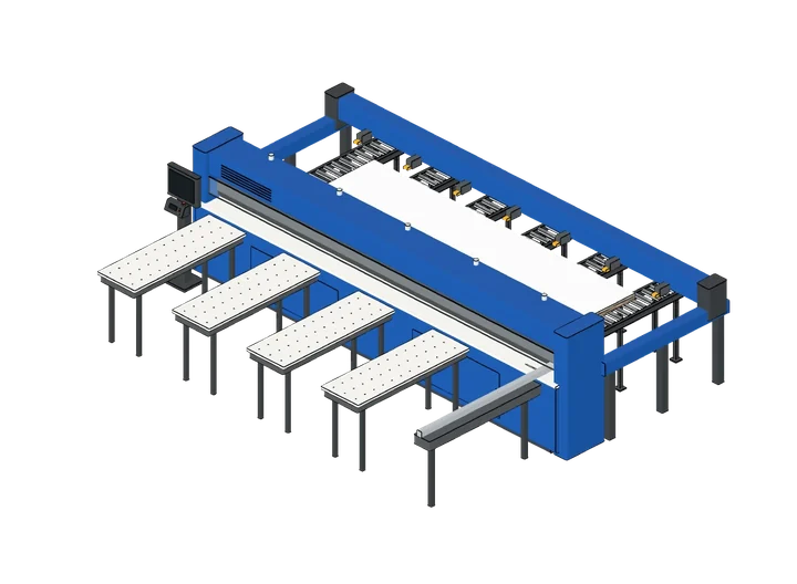 Plattenaufteilsäge als 3D-Modell