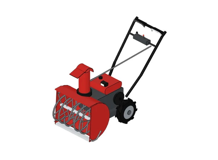 Schneefräse als 3D-Modell