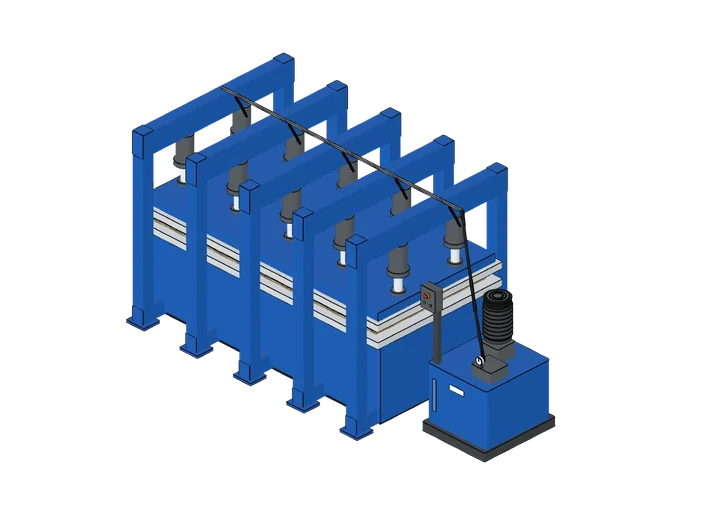 Furnierpresse als 3D-Modell