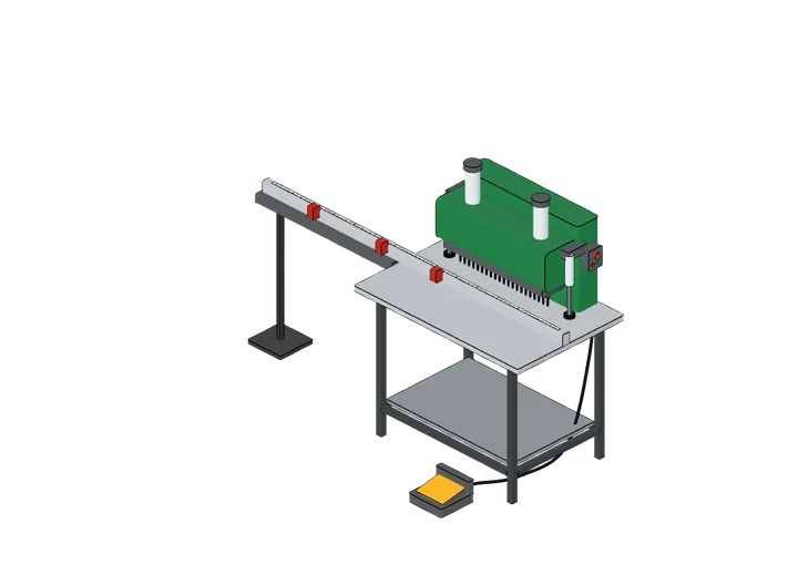 Lochreihenbohrmaschine als 3D-Modell