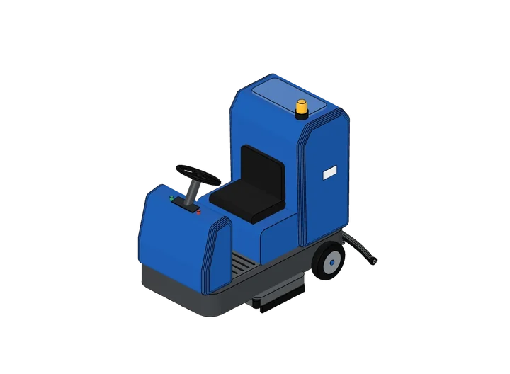 Aufsitzscheuersaugmaschine als 3D-Modell