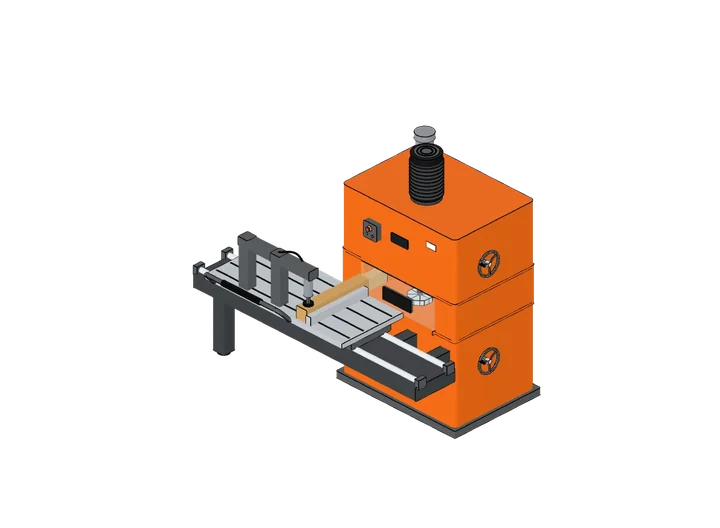 Zapfenschneidmaschine als 3D-Modell
