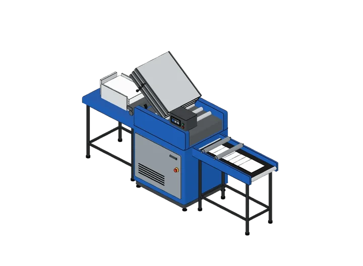 Falzmaschine als 3D-Modell