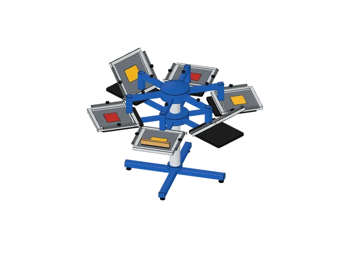 Siebdruckkarussell als 3D-Modell