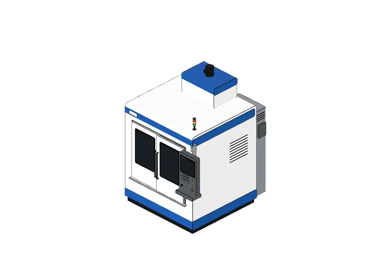 Vertikal-Bearbeitungszentrum als 3D-Modell