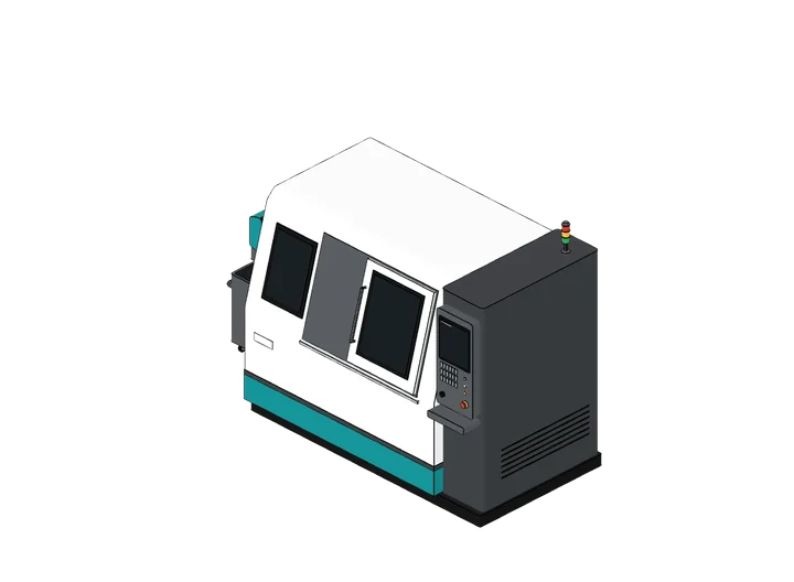CNC-Drehmaschine als 3D-Modell