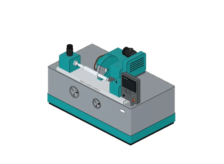 Rundschleifmaschine als 3D-Modell