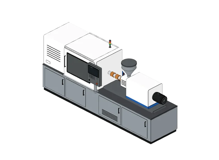 Spritzgießmaschine als 3D-Modell