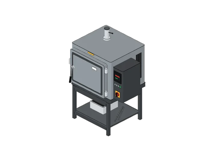Härteofen als 3D-Modell
