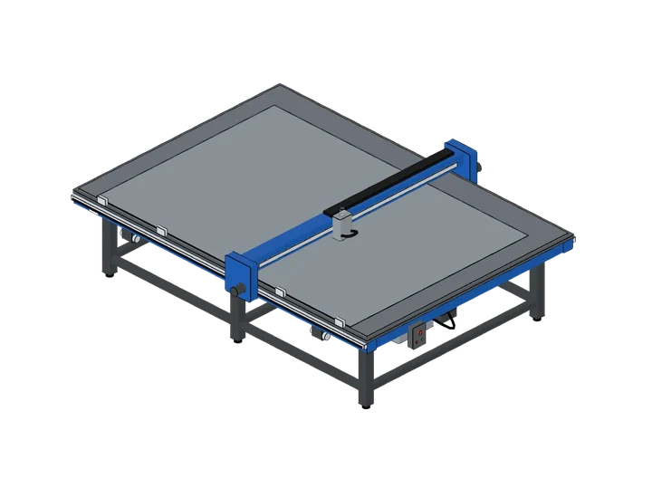 Glaszuschnitttisch als 3D-Modell