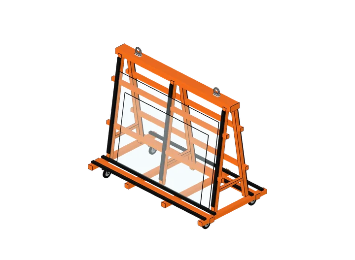 Glastransportgestell als 3D-Modell
