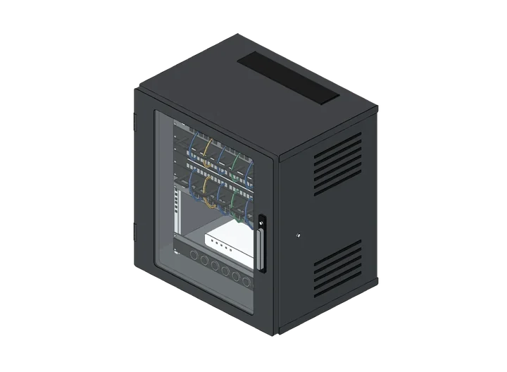 Netzwerkschrank Wand 12 HE als 3D-Modell