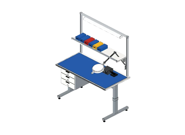 ESD-Arbeitsplatz als 3D-Modell