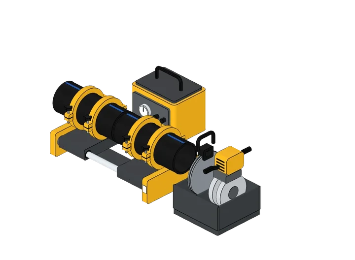 Heizelement-Stumpfschweißmaschine als 3D-Modell