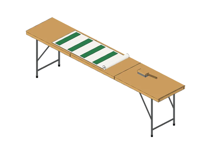 Tapeziertisch als 3D-Modell
