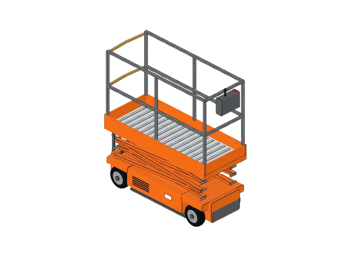 Scherenarbeitsbühne als 3D-Modell