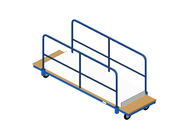 Plattenwagen als 3D-Modell