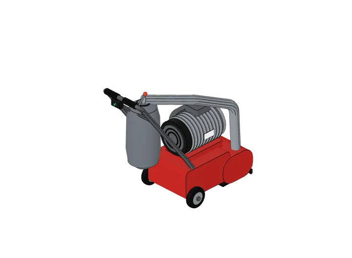 Parkettschleifmaschine als 3D-Modell