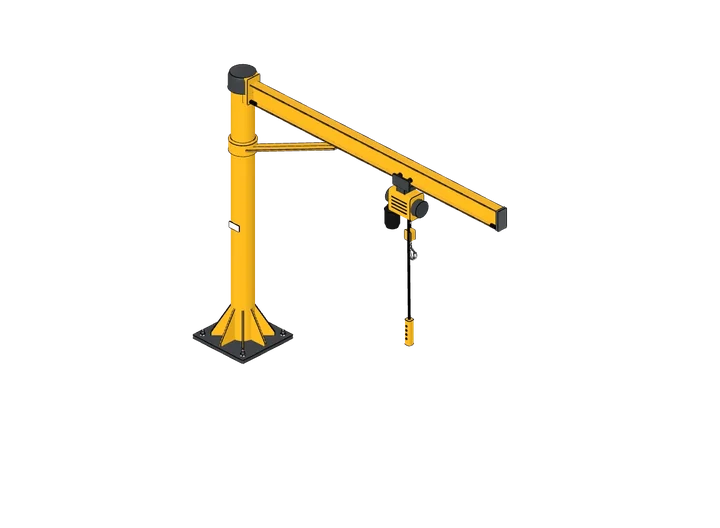 Säulenschwenkkran als 3D-Modell