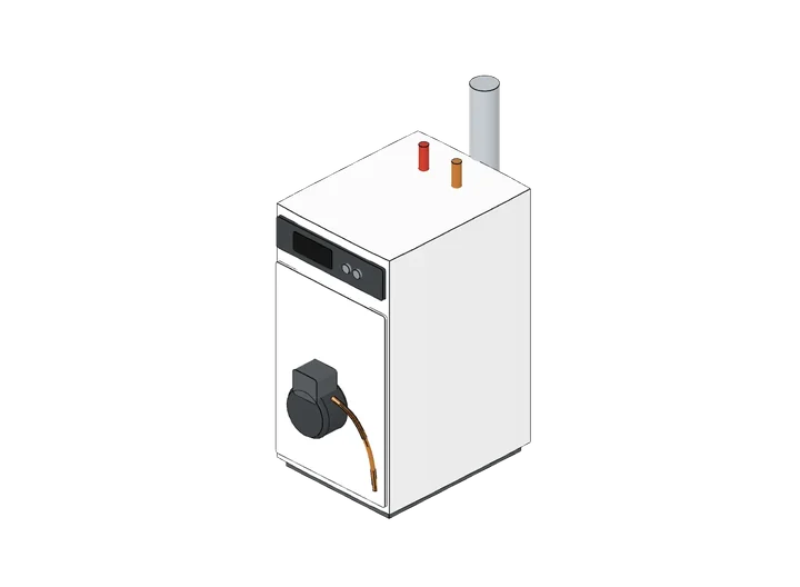 Ölheizung (Öl-Brennwertkessel) als 3D-Modell