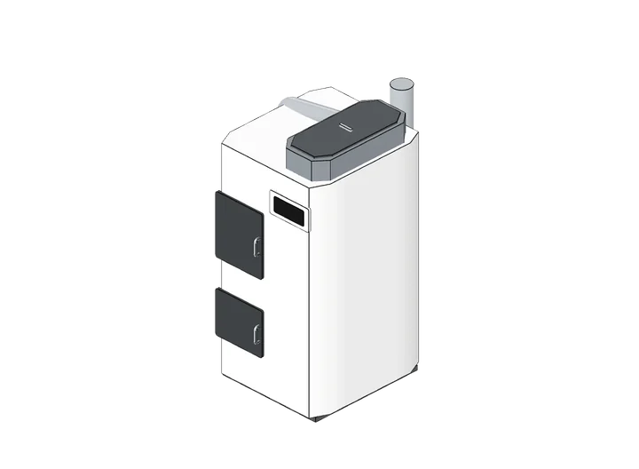 Pelletheizung (Pelletkessel) als 3D-Modell
