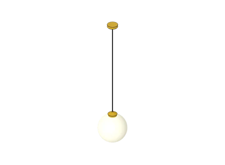 Pendelleuchte Kugel Opalglas als 3D-Modell