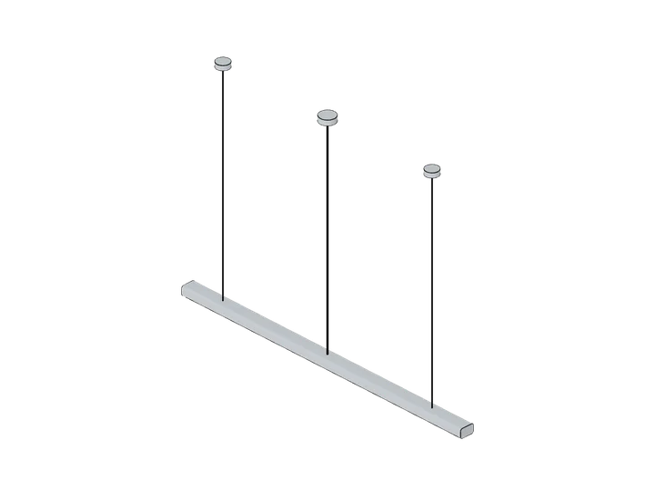 Pendelleuchte linear 120 cm als 3D-Modell