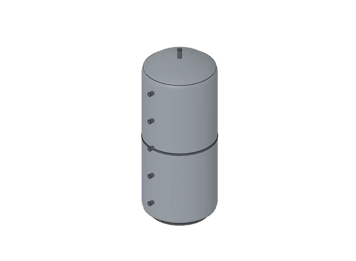 Pufferspeicher 1000 l als 3D-Modell