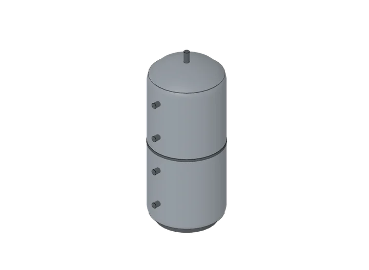 Pufferspeicher 500 l als 3D-Modell