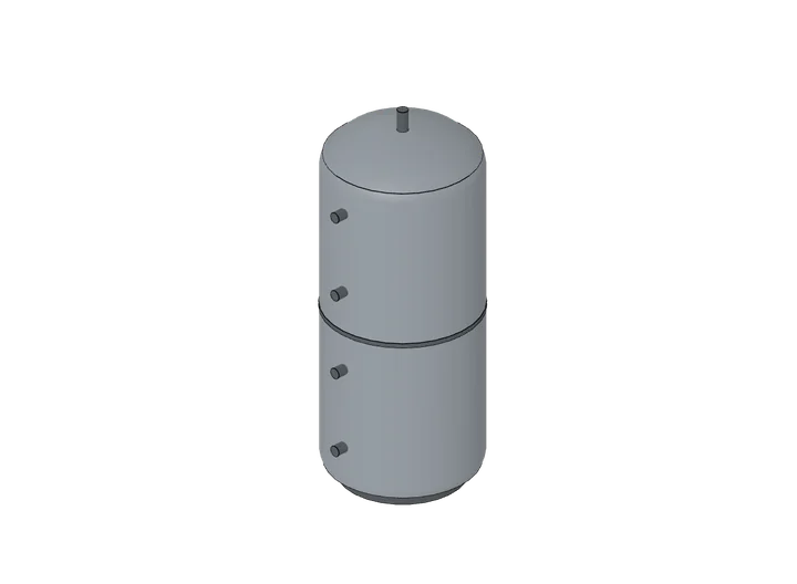 Pufferspeicher 800 l als 3D-Modell