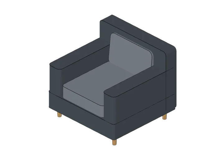Sessel als 3D-Modell