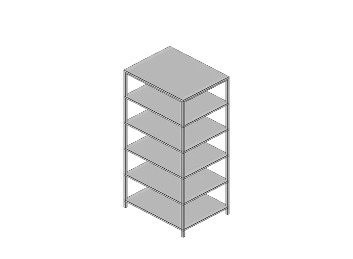 Regal aus Metall als 3D-Modell