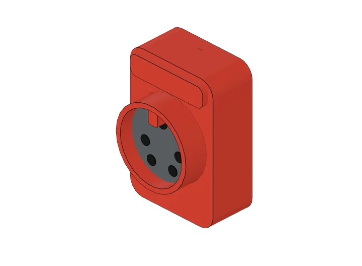 Steckdose mit Schutzkontakt für Drehstrom (5-polig) als 3D-Modell